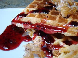 Coconut Plantain Waffle with Boysenberry | Actually the syru… | Flickr