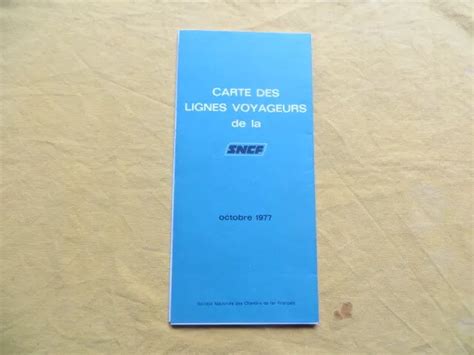 CARTE DES LIGNES voyageurs de la SNCF - 1977 $15.90 - PicClick