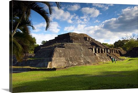 Tazumal Mayan Ruins, El Salvador, Main Pyramid, Pre-Colombian Wall Art, Canvas Prints, Framed ...