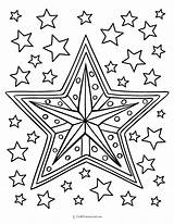 Christmas Star Coloring Page sketch template