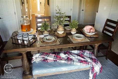 Vintage Farmhouse Holiday Table Setting