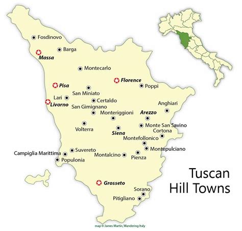 Tuscany Italy Map Of Area - Jobie Lynelle