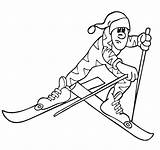 Olympic Downhill Skiing Coloring Pages Printable sketch template