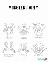 Funny Monster Coloring Pages sketch template