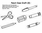 Case Colouring Coloring Page Pencil Cases  Nation sketch template