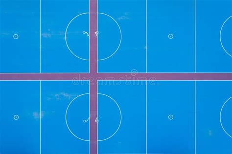 Looking Down at New Blue Netball Courts Stock Photo - Image of travel ...