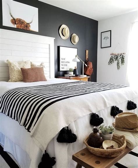 black white tan bedroom | Home decor bedroom, Home bedroom, Bedroom ...