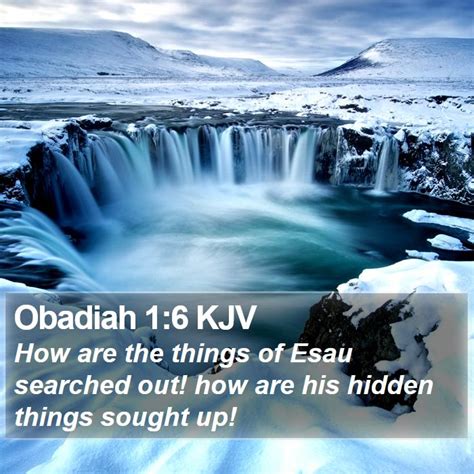 Obadiah 1:6 KJV Bible Verse Images