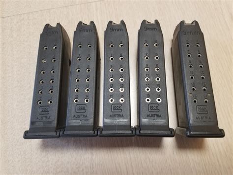 5 - Glock 19 OEM 15 Round Magazines - AR15.COM