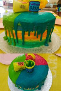 Slime Party Drip Cake Recipe - All She Loves... Slime Drip Cake