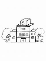 Hospital coloring pages sketch template