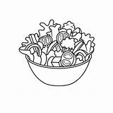 Salad Clipart Black And White sketch template