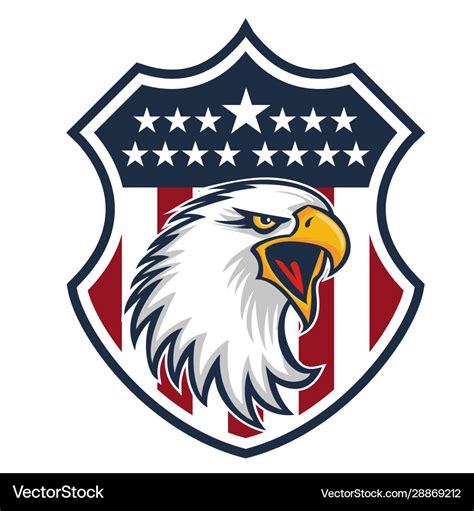 Eagle made in usa united states america logo Vector Image