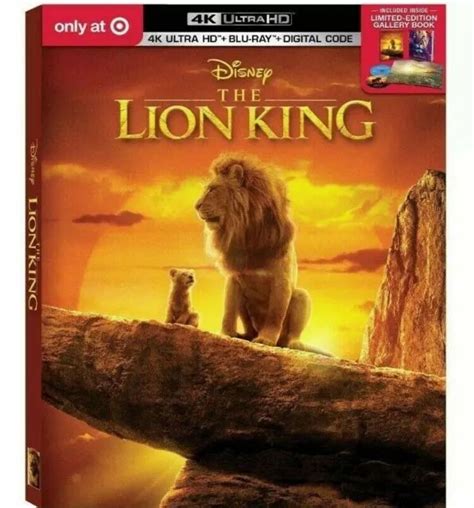 LION KING 2019 Target LIMITED EDITION Gallery Book 4K HD+Blu-ray+Digital Code DV $11.09 - PicClick