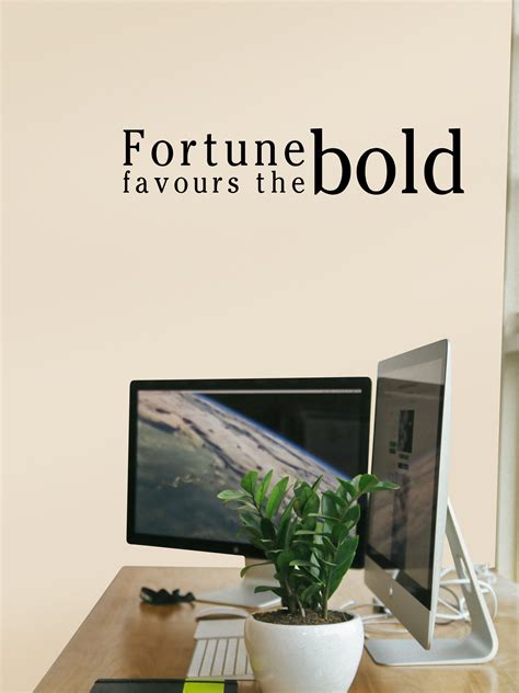 Fortune Favours The Bold | Sticker | Decal - Wall Art Company