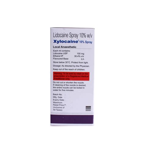 Xylocaine 10% Spray 50 ml Price, Uses, Side Effects, Composition ...