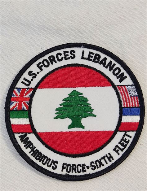 US Forces Lebanon Amphibious Force 6th Fleet Patch - imilita