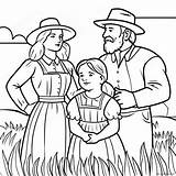 Pioneer Family In The Prairie Coloring Page 25393 20077 sketch template