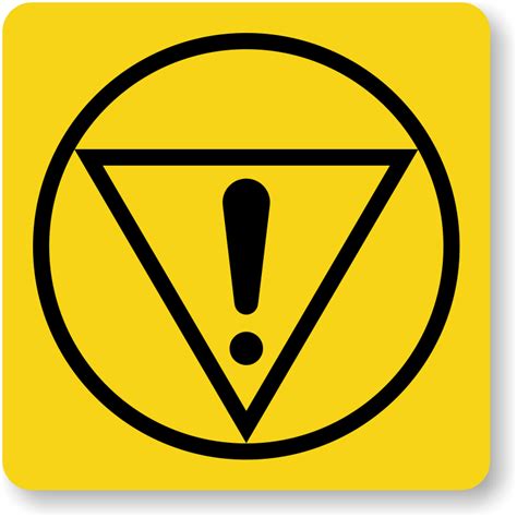 Emergency Stop Symbol Label, SKU - LB-2965