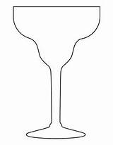 Glass Margarita Template Patterns Wine Glasses Stencil Printable  sketch template