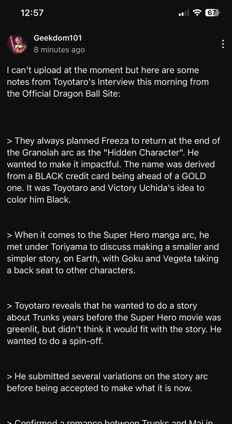 Geekdom101 on Twitter: "Summary of the important parts of Toyotaro's interview this morning on ...