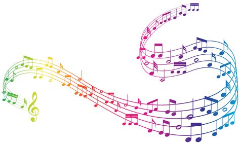 Colorful Music Notes Clipart Image
