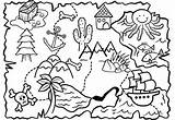 Treasure Map Coloring Pages  Talk Like A Pirate Day Island sketch template