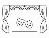 Coloring Pages Curtains sketch template