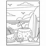 Beach Coloring Pages For Kids sketch template