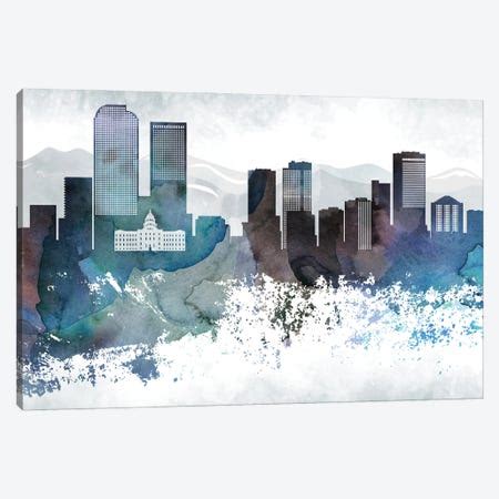 Denver Desert Skyline Canvas Artwork by WallDecorAddict | iCanvas