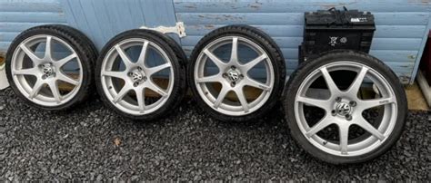 17 INCH WOLFRACE alloy wheels with 205/40/17 tyres £150.00 - PicClick UK