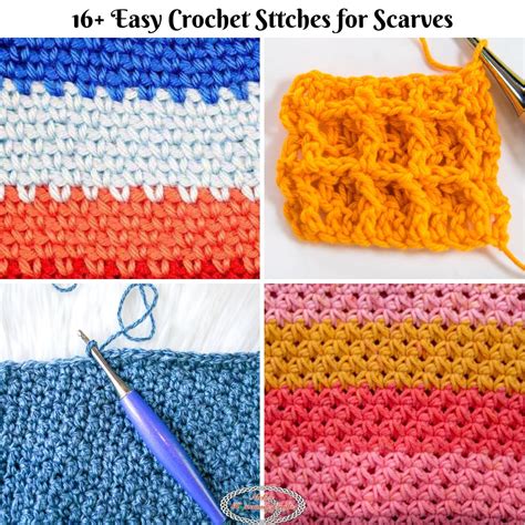 16+ Easy Crochet Stitches for Scarves - Nicki's Homemade Crafts