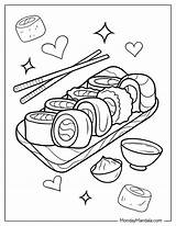 20 Sushi Coloring Pages Free PDF Printables In 2024  Wenn Du Mal sketch template