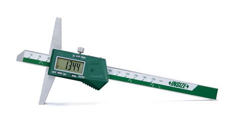 INSIZE Digital Depth Gauge, Depth Gauge Type Blade-Style, Range 0 mm to 200 mm, 0 in to 8 in ...