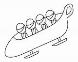 Bobsled Coloring Page sketch template