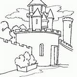 Medieval Castle Drawing Sketch Coloring Page sketch template