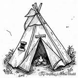 Tepee Coloring Pages  Free & Printable sketch template