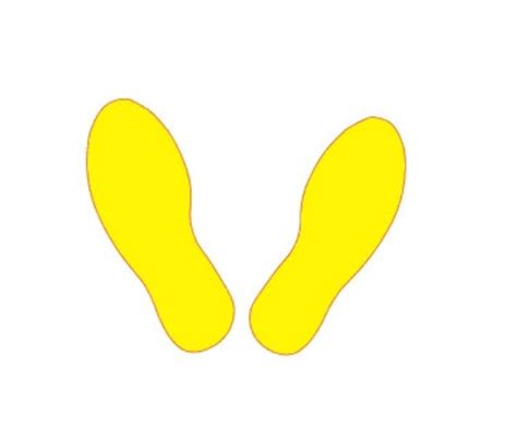 MCRD Yellow footprints decal. Set of two