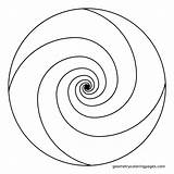 Spiral Mandala Coloring Pages Sketch Page sketch template