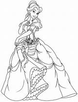 Disney Princess Coloring Page Belle sketch template
