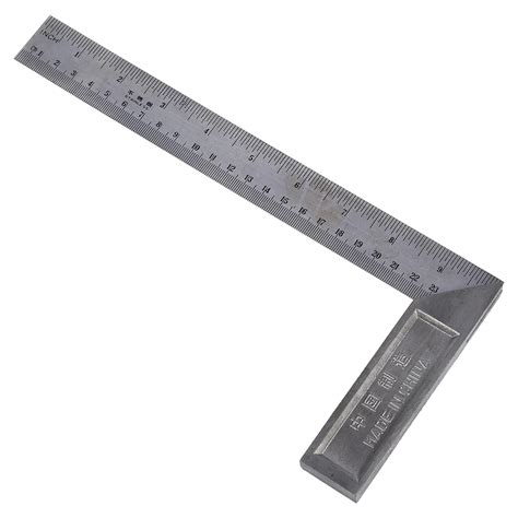 90 Degree 25cm Length Stainless Steel L Square Angle Ruler-in Rulers from Office & School ...