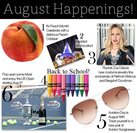 August Happenings - By Lynny