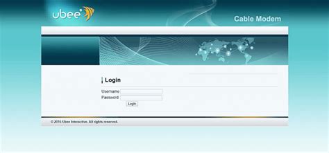 Ubee Router Login - 192.168.1.1