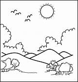 Mountain Scenery Coloring Pages Printable PDF  Coloringfoldercom sketch template