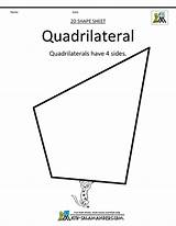Quadrilateral Shapes Coloring And Other Free Printable sketch template