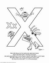X Coloring sketch template