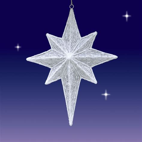 LED Nativity Star - 3D ­­- White ­­- Seasons Designs ­- 47"