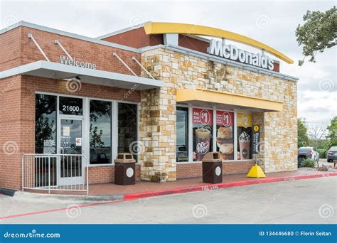 SAN ANTONIO, TX, USA - NOVEMBER 9, 2018 - Exterior of McDonald`s ...