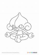 Meditite Gen Pokemon Coloring Page Free Printable Col  Vrogueco sketch template