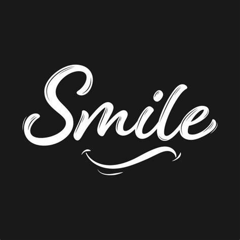 Cursive Smile Logo on Black Background